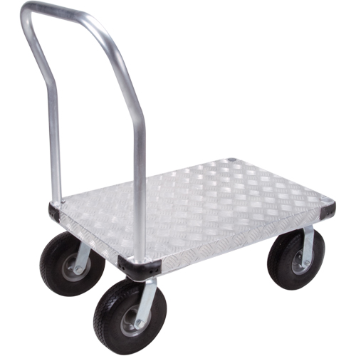 Chariots &agrave; plateforme en aluminium, 24" la x 36" lo, 1200 lb cap, Roues Anticrevaison GTA Hardware Inc