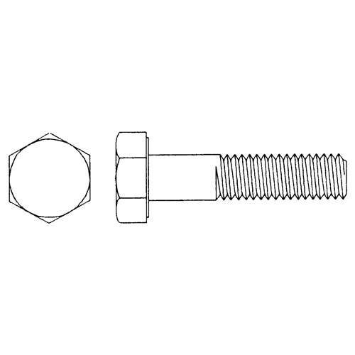 Capuchon vis &agrave; t&ecirc;te hexagonale, 3/4" dia., 4" lo, Zingu&eacute;, Cors&eacute;, Grade 5 GTA Hardware Inc