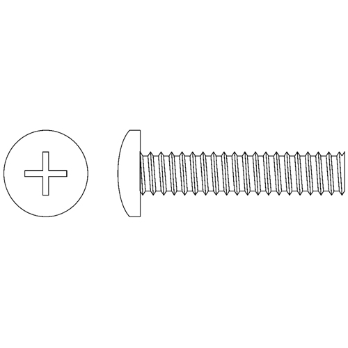 Pan Head Machine Screws, #8-32 x 1-1/4" L, Zinc Plated GTA Hardware Inc