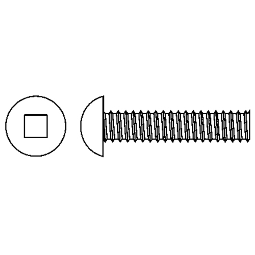 Round Head Machine Screws, #10-24 x 1-3/4" L, Zinc Plated GTA Hardware Inc