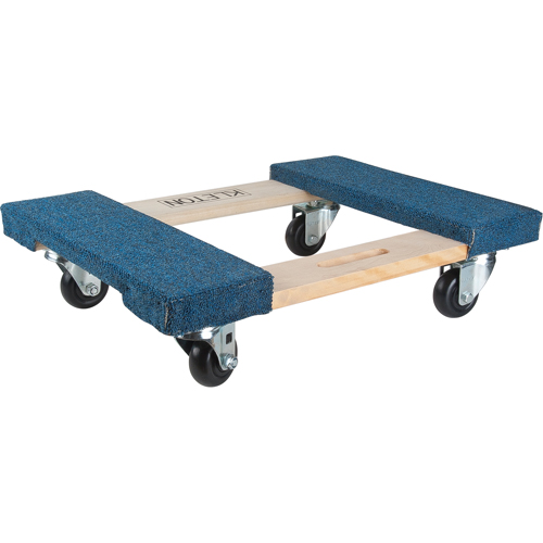 Socle roulant en bois dur &agrave; bouts avec tapis, Cadre en Bois, 18" la x 30" lo, Capacit&eacute; 900 lb GTA Hardware Inc