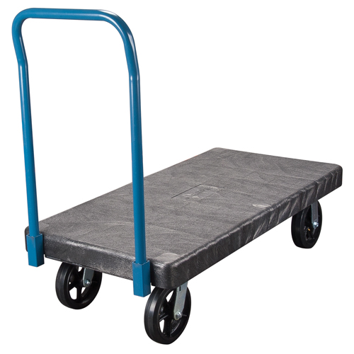 Chariots &agrave; plateforme en plastique, 60" lo x 30" la, 2000 lb cap, Roues Caoutchouc moul&eacute; GTA Hardware Inc