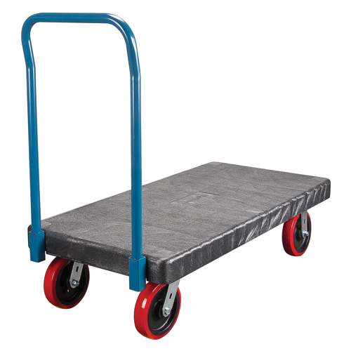 Chariots &agrave; plateforme en plastique, 48" lo x 24" la, 2500 lb cap, Roues Polyur&eacute;thane GTA Hardware Inc