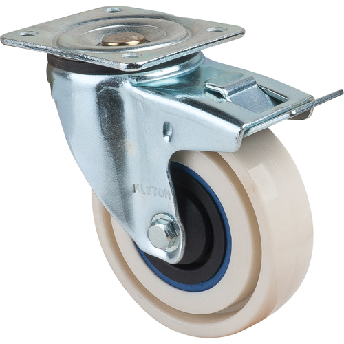 Roulettes sandwich, Pivotant avec frein, 4" (101,6 mm), Nylon, 440 lb (199,58 kg) GTA Hardware Inc