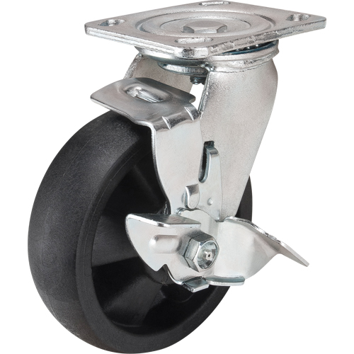 Roulettes haute temp&eacute;rature, Pivotant avec frein, 6" (152,4 mm), Nylon, 880 lb (399 kg) GTA Hardware Inc