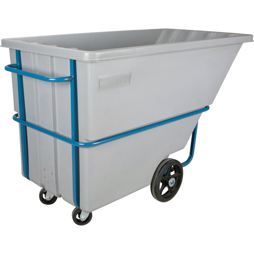 Chariot basculeur en acier, Poly&eacute;thyl&egrave;ne, 1,1 vg³, Capacit&eacute; de charge de 2000 lb GTA Hardware Inc