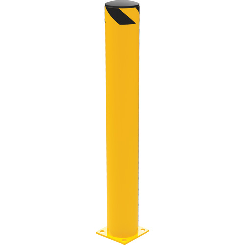 Butoir de s&eacute;curit&eacute;, Acier, 48" h x 6,5" la, Jaune GTA Hardware Inc