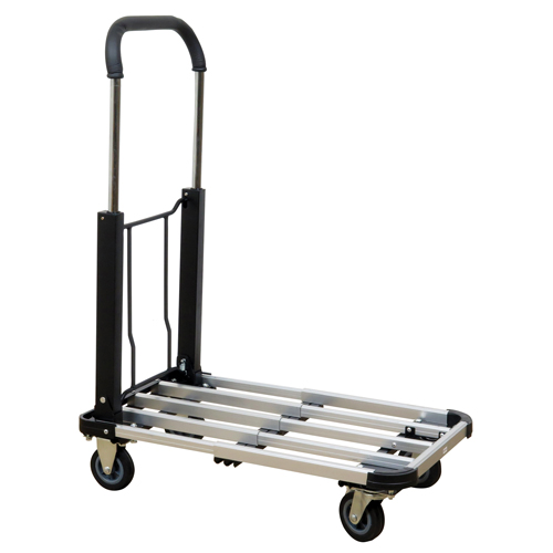 Folding Handle Platform Truck, Aluminum, 300 lbs., 28" L x 16" W, 37.75" High GTA Hardware Inc