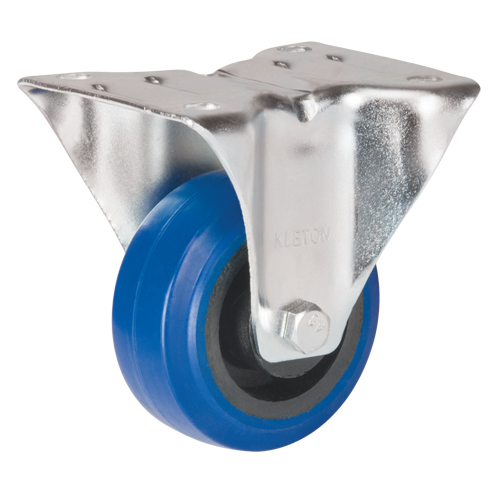Roulette bleue, Fixe, 3" (76 mm), Caoutchouc, 285 lb (129 kg) GTA Hardware Inc