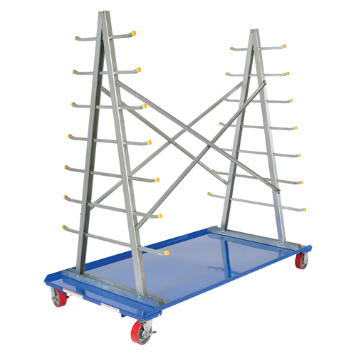 Chariot &agrave; cadre en A pour barres et tuyaux, Acier, 36-3/4" la x 73-3/4" p x 72-1/2" h, Capacit&eacute; de 2000 lb GTA Hardware Inc