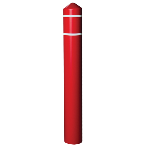 Enveloppe lisse pour butoir avec bandes r&eacute;fl&eacute;chissantes, 8" dia. x 56" l, Rouge GTA Hardware Inc