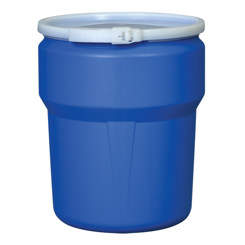 Baril emboîtable en poly&eacute;thyl&egrave;ne, 10 gal. US (8,33 gal. imp.), Dessus ouvert, Bleu GTA Hardware Inc