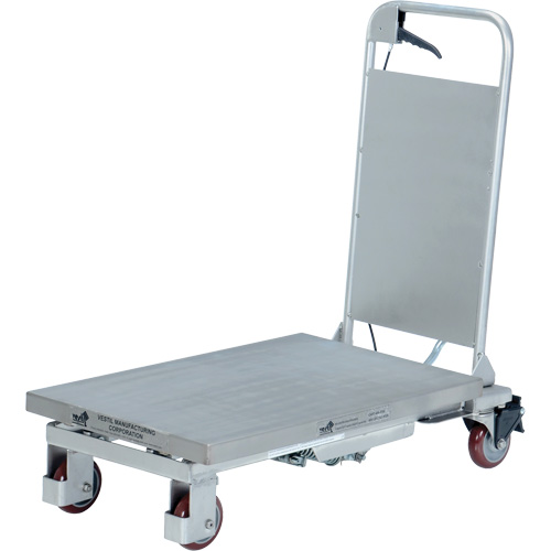 Manual Hydraulic Scissor Lift Table, 27-1/2" L x 17-5/8" W, Partial Stainless Steel, 400 lbs. Capacity GTA Hardware Inc