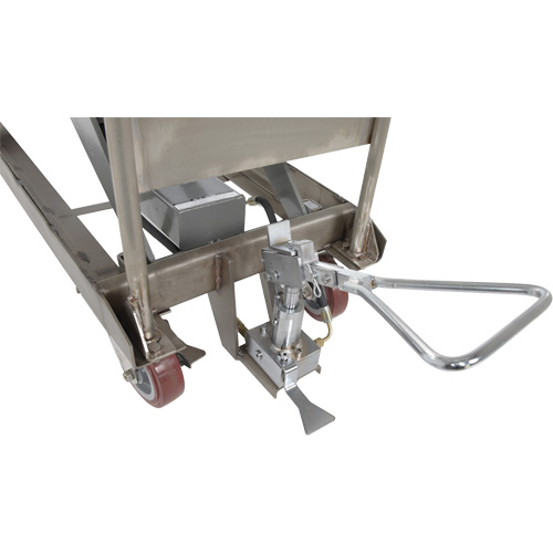 Manual Hydraulic Scissor Lift Table, 47" L x 24" W, Partial Stainless Steel, 2000 lbs. Capacity GTA Hardware Inc