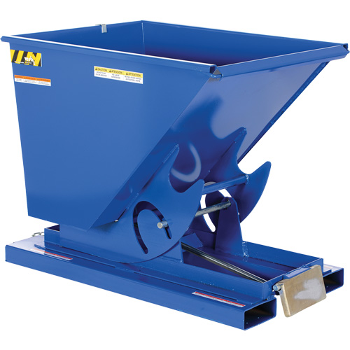 Conteneur autobasculeur, Acier, 1/2 vg³, Bleu GTA Hardware Inc