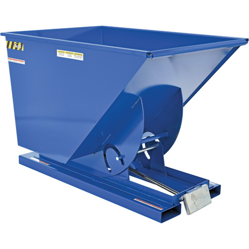 Conteneur autobasculeur, Acier, 1 vg³, Bleu GTA Hardware Inc