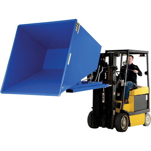 Conteneur autobasculeur, Acier, 2-1/2 vg³, Bleu GTA Hardware Inc