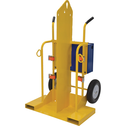 Chariot pour chalumeau et bouteille &agrave; gaz, Roues Rempli de mousse, Base de 24" la x 19-1/2" lo, 500 lb GTA Hardware Inc