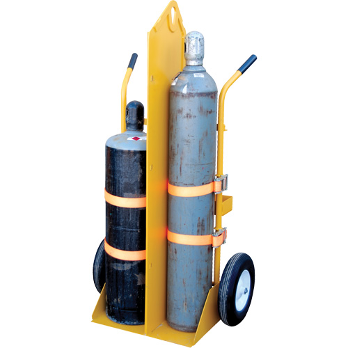 Chariot pour chalumeau et bouteille &agrave; gaz, Roues Rempli de mousse, Base de 23-1/8" la x 22-13/16" lo, 500 lb GTA Hardware Inc