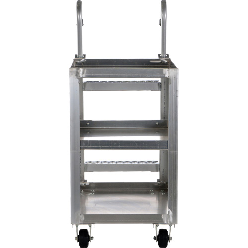 Stockpicker Truck, Aluminum, 21-7/8" W x 40" D, 3 Shelves, 660 lbs. Capacity GTA Hardware Inc