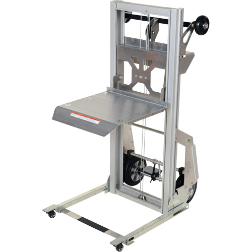 Portable Aluminum Load Lifter, Foot Pump Operated, 200 lbs. Capacity, 61" Max Lift GTA Hardware Inc