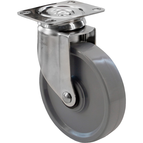 2309 Caster, Swivel, 4" (101.6 mm), Envirothane Grey, 350 lbs. (158.8 kg.) GTA Hardware Inc