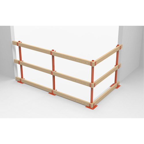 Poteaux temporaires ProGuards pour barri&egrave;re de s&eacute;curit&eacute;, 8" la x 39" h, Orange GTA Hardware Inc