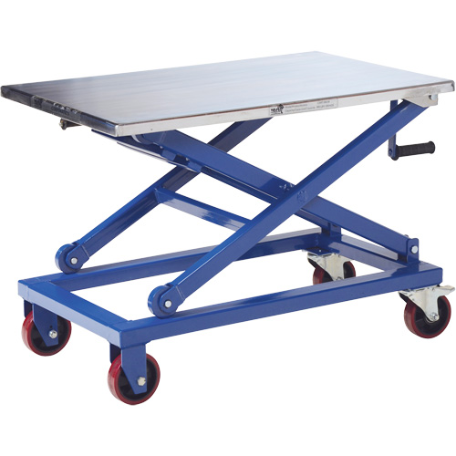 Manual Scissor Lift Table, 37" L x 23-1/2" W, Steel, 660 lbs. Capacity GTA Hardware Inc