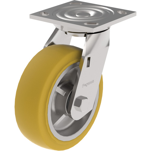 Roulette &agrave; usage moyen de s&eacute;rie 21, Pivotant, 4" (101,6 mm), Ur&eacute;thane, 700 lb (317 kg) GTA Hardware Inc