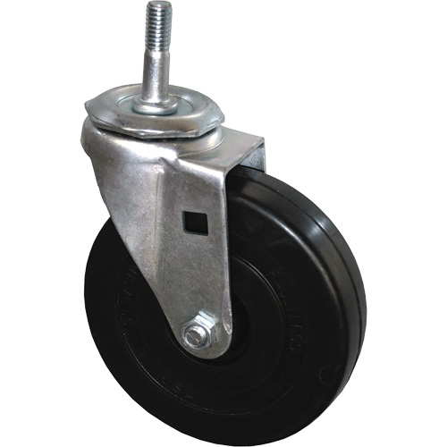 Roulette pivotante &agrave; tige filet&eacute;e pour chariot &agrave; bascule GTA Hardware Inc