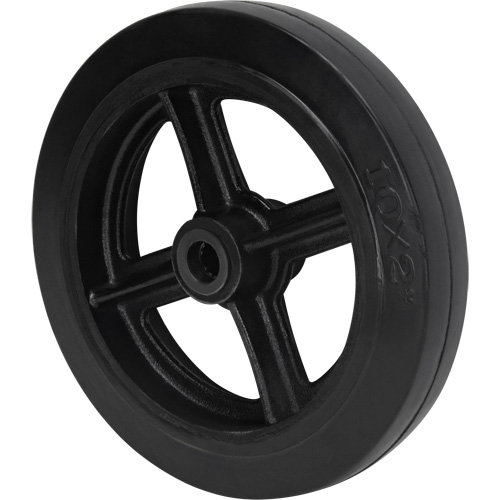 Roue en caoutchouc moul&eacute;, 10" (254 mm) dia. x 2" (50,8 mm) la, Capacit&eacute; de 948 lb (430 kg) GTA Hardware Inc