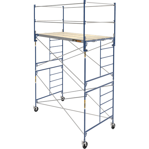 Tour d'&eacute;chafaudage compl&egrave;te avec roulettes, 66-2/10" p x 177-1/2" h GTA Hardware Inc