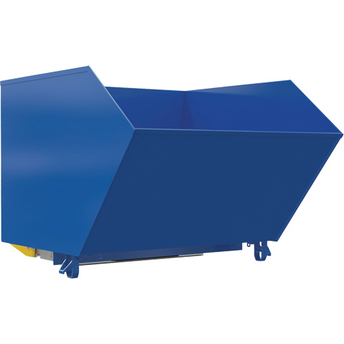 Conteneur autobasculeur robuste en style H, Acier, 1-1/2 vg³, Bleu GTA Hardware Inc