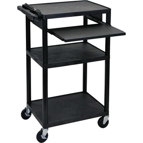 Electric Utility Cart, 3 Tiers, 24" x 42" x 18", 300 lbs. Capacity GTA Hardware Inc