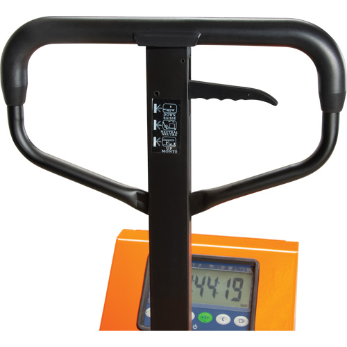 Transpalette &agrave; balance num&eacute;rique, 44,5" lo x 27,75" la, Capacit&eacute; de 4400 lb GTA Hardware Inc