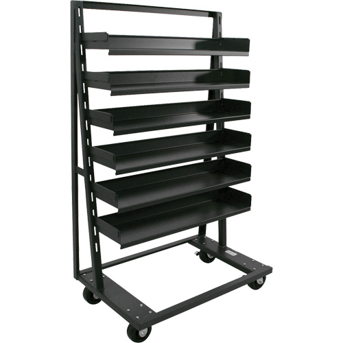 Chariot &agrave; cadre en A robuste &agrave; un c&ocirc;t&eacute; avec 6 plateaux, 38" x 25" x 63", Capacit&eacute; 2500 lb GTA Hardware Inc