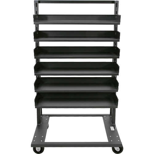Chariot &agrave; cadre en A robuste &agrave; un c&ocirc;t&eacute; avec 6 plateaux, 38" x 25" x 63", Capacit&eacute; 2500 lb GTA Hardware Inc