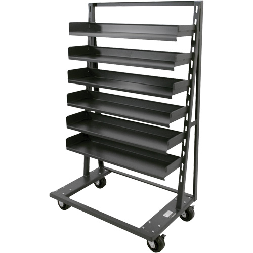 Chariot &agrave; cadre en A robuste &agrave; un c&ocirc;t&eacute; avec 6 plateaux, 38" x 25" x 63", Capacit&eacute; 2500 lb GTA Hardware Inc