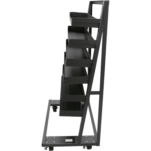 Chariot &agrave; cadre en A robuste &agrave; un c&ocirc;t&eacute; avec 6 plateaux &agrave; rebords, 38" x 25" x 63", Capacit&eacute; 2500 lb GTA Hardware Inc