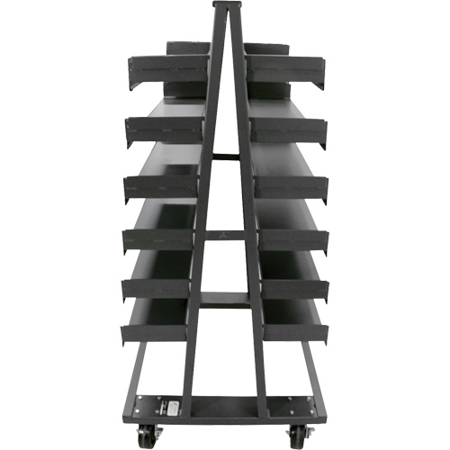 Chariot &agrave; cadre en A robuste &agrave; deux c&ocirc;t&eacute;s avec 12 plateaux, 38" x 30" x 63", Capacit&eacute; 2500 lb GTA Hardware Inc