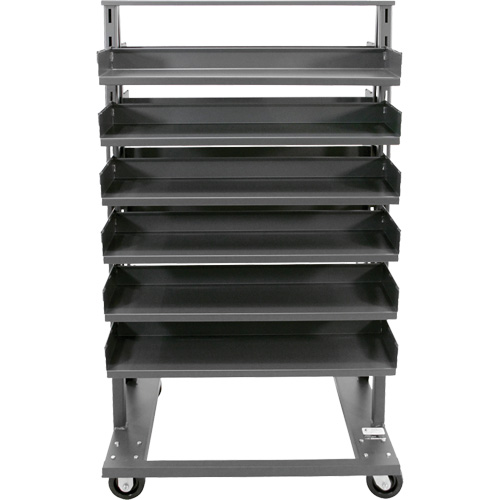 Chariot &agrave; cadre en A robuste &agrave; deux c&ocirc;t&eacute;s avec 12 plateaux, 38" x 30" x 63", Capacit&eacute; 2500 lb GTA Hardware Inc
