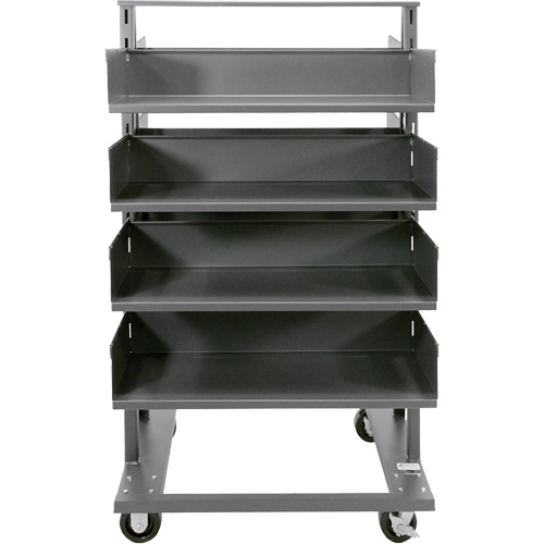 Double-Sided Heavy Duty A-Frame Cart with 8 Large Trays, 38" x 30" x 63", 2500 lbs. Capacity GTA Hardware Inc