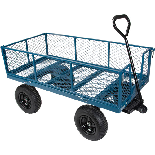 Wagon avec c&ocirc;t&eacute;s rabattables, 24" la x 48" la x Capacit&eacute; 800 lb GTA Hardware Inc
