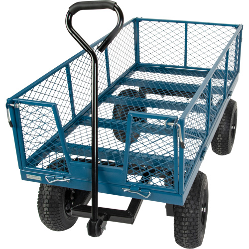 Wagon avec c&ocirc;t&eacute;s rabattables, 24" la x 48" la x Capacit&eacute; 800 lb GTA Hardware Inc
