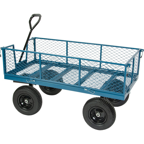 Wagon avec c&ocirc;t&eacute;s rabattables, 24" la x 48" la x Capacit&eacute; 800 lb GTA Hardware Inc