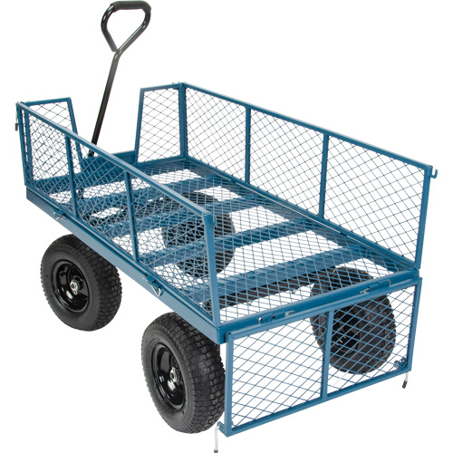 Wagon avec c&ocirc;t&eacute;s rabattables, 24" la x 48" la x Capacit&eacute; 800 lb GTA Hardware Inc