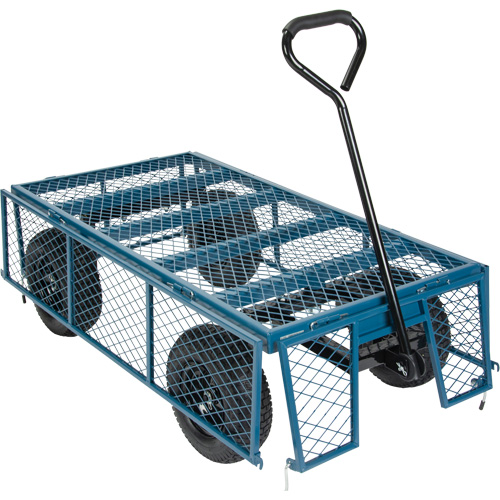 Wagon avec c&ocirc;t&eacute;s rabattables, 24" la x 48" la x Capacit&eacute; 800 lb GTA Hardware Inc