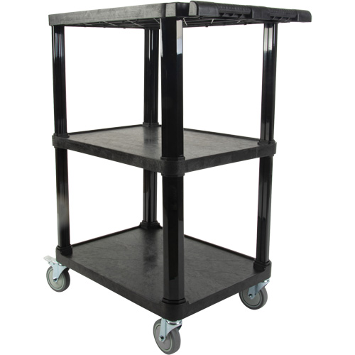 Chariot utilitaire avec tablette plate, 3 tiers, 18-1/8" x 37-3/8" x 27-3/4", Capacit&eacute; 330 lb GTA Hardware Inc