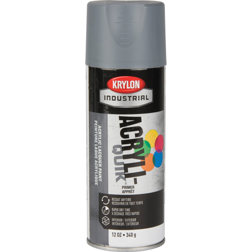 Laque industrielle Acryli-Quik, Gris, Tr&egrave;s mat, 12 oz, Canette a&eacute;rosol GTA Hardware Inc