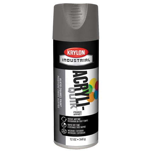 Laque industrielle Acryli-Quik, Gris, Tr&egrave;s mat, 12 oz, Canette a&eacute;rosol GTA Hardware Inc